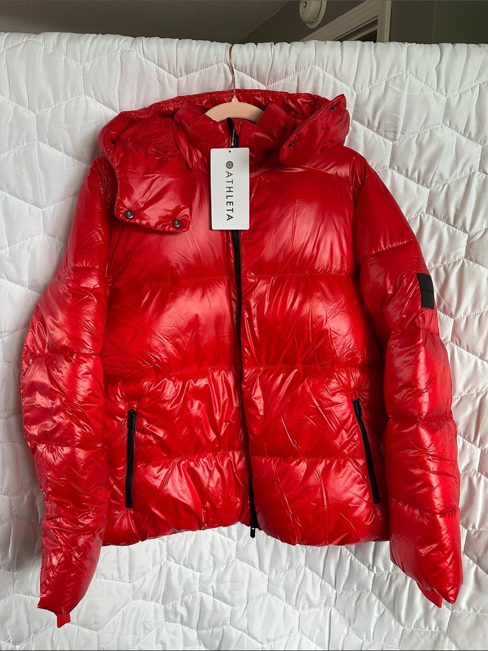 Athleta Stratus Puffer Jacket in Red